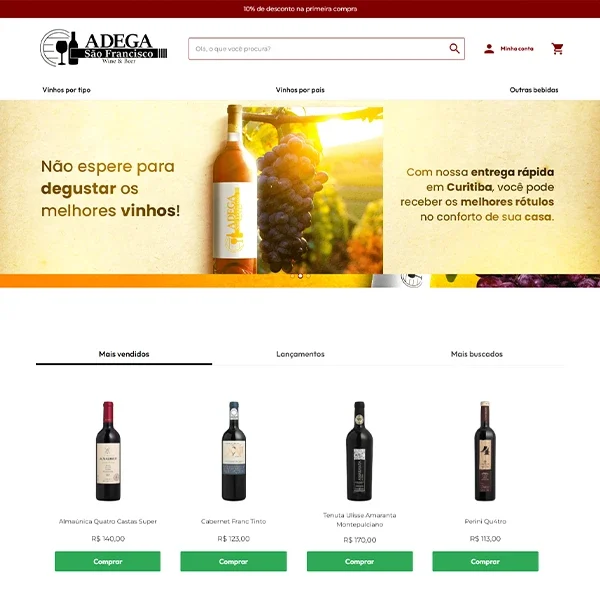 loja virtual adega
